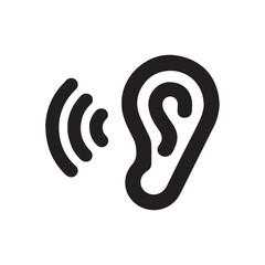 Futuristic hearing symbol perfect for AI sound systems and hearing innovation labs