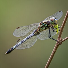 The beautiful and colorful macro Dragonfly 