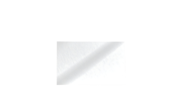 A rectangular, clear, plastic or glass sheet, subtly reflecting light, shows a slight diagonal sheen, set against a black background