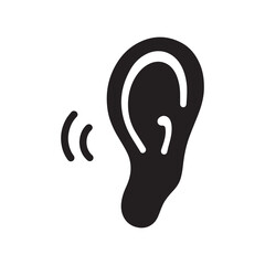 Hearing education icon perfect for school materials and sound awareness campaigns
