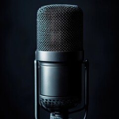 Close-up of a vintage-style microphone