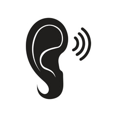 Certified ear icon perfect for hearing clinics and professional sound services