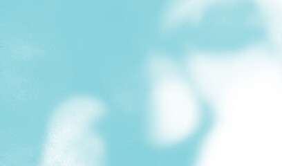 Blue background, abstract shadow line wall winter backdrop empty frame template for presentation product summer or cosmetic beauty skin care, banner organic elegant interior minimal