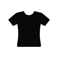 Simple black silhouette t-shirt vector graphic illustration scalable icon eps silhouette vector illustration white background