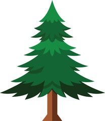 Fototapeta premium Realistic evergreen pine tree vector illustration scalable eps for nature and forest designs