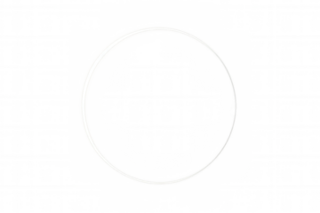 White light loop drawing circle. Abstract frame creating glowing line effect on transparent background. Minimal gradient ring