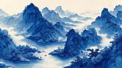 snow covered mountains