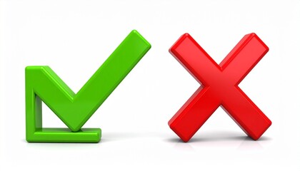 yes and no check mark