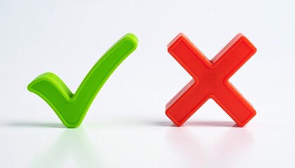 check mark and cross
