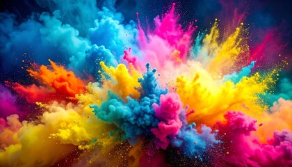 abstract colorful background with watercolor splashes