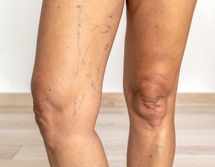 Woman's legs with visible veins