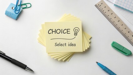 Creative Decision Making with Choice Notes on a Desk Surface
