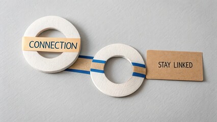 Creative Design Concept Representing Connection and Linked Relationship