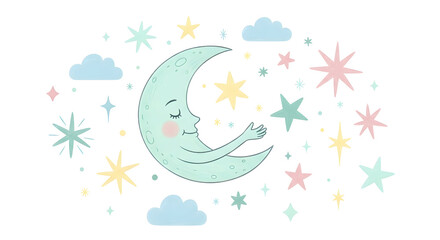 Fototapeta premium moon and stars