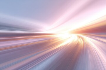 Abstract speed tunnel with soft pastel colors radiating outwards