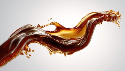 Fluid amber liquid splash, elegant curves