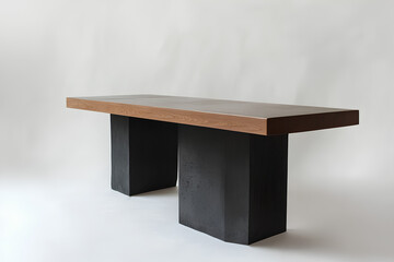 table on white background
