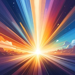 Obraz premium Colorful sunrise highway