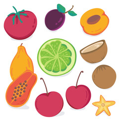 set of fruits