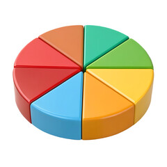 Obraz premium png Colorful Pie Chart Segments transparent Background