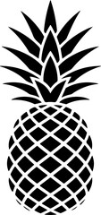 Obraz premium pineapple silhouette vector illustration