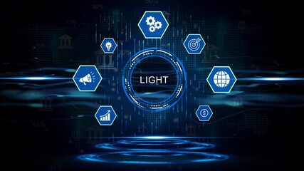 Digital light network connecting global business finance and innovation technology concepts with data analytics and strategy icons - Powered by Adobe