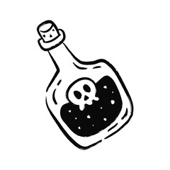 Spooky vector illustration of an evil pumpkin with a scary face for Halloween, autumn, and fall decoration