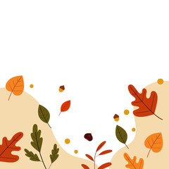grafica, sfondo, autunno, foglie secche, 