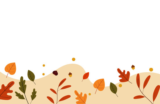grafica, sfondo, autunno, foglie secche, 