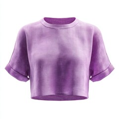 Purple Crop Top on White Background