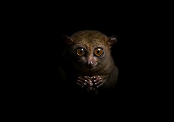Obraz premium Closeup small animal dark background