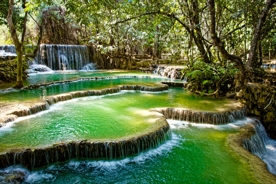 Kwang Si waterfall in Laos