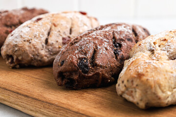 Cranberry and chocolate sourdough. Perfect for recipe, article, catalogue, or any commercial purposes.
