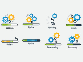Naklejka premium Update progress bar vector illustration