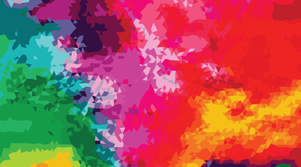 Abstract mosaic of vibrant colors green