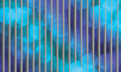 Abstract Blue Bokeh Background with Vertical Paper Stripes
