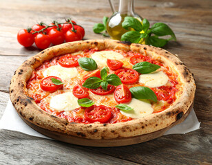 pizza, tomato, mozzarella, basil delivery pizza dough pizza flavor pizza oven pizza recipes pizza sauce pizza slice pizza toppings plated ready-to-eat red round satisfaction served service snack space