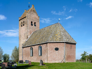 Medieval Bartholomeüskerk in Westhem, Friesland province, The Netherlands