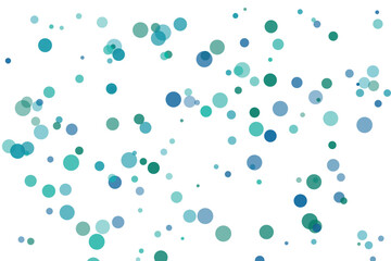 Abstract geometric design featuring two colored circles on white background