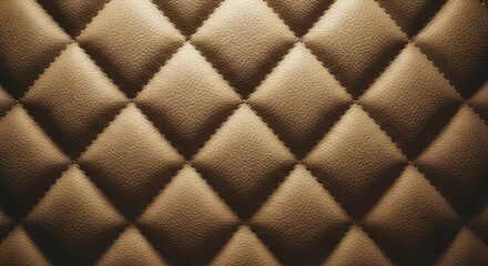 Obraz premium Detailed Close Up Texture of Quilted Diamond Pattern Fabric