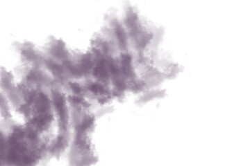 Abstract purple hues blend into dark shading creating a moody artistic texture isolated on transparent background