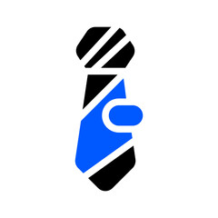 icon tie with style two tone color