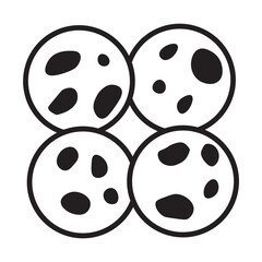 Tetracoccus Bacteria line icon