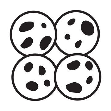 Tetracoccus Bacteria line icon