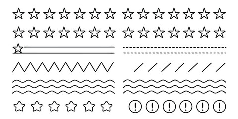 Obraz premium Collection of hand drawn decorative borders and lines