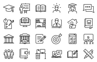 Set if icon for education 