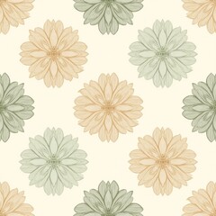 Minimalist Seamless Delicate Floral Pattern