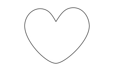 Fototapeta premium Bold Simple Hand Drawn Heart Icon Illustration
