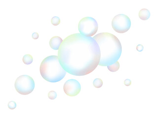 美しいシャボン玉のイラスト素材