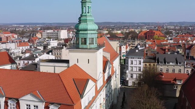 Beautiful architecture of the Granaries in Grudziadz by the Wisla river, Poland.